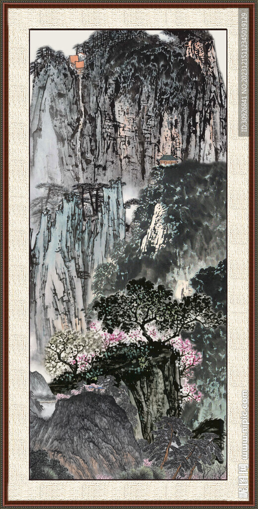 装饰山水画 