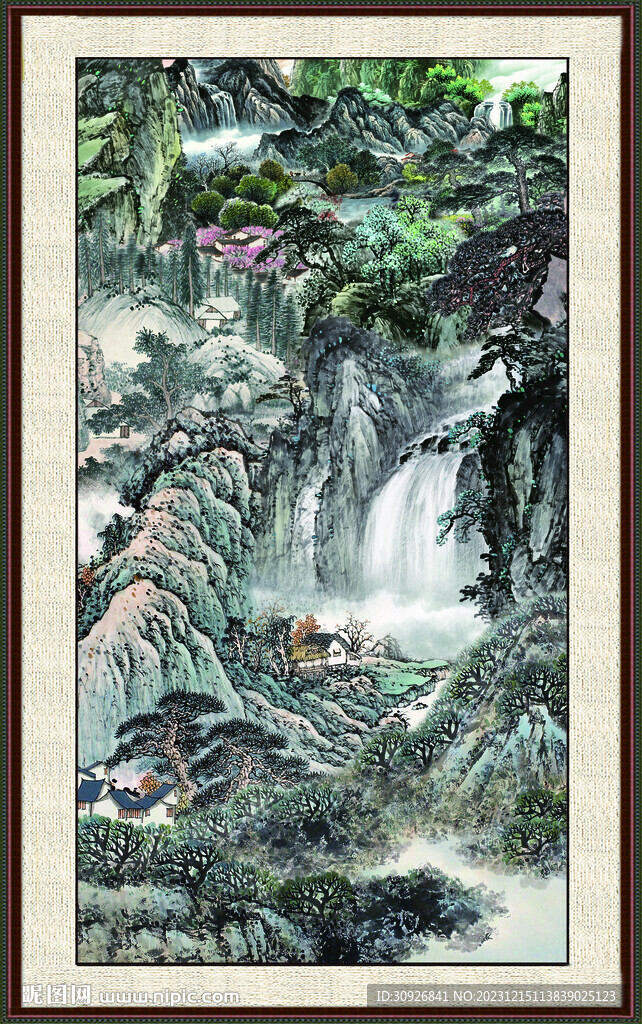 装饰山水画 