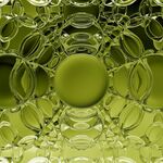 绿色半透明3d玻璃质感流体渐变