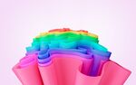 彩色抽象拉丝3D立体流体渐变