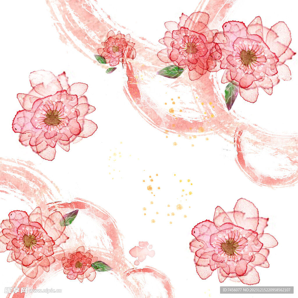 唯美水墨花卉挂画装饰画