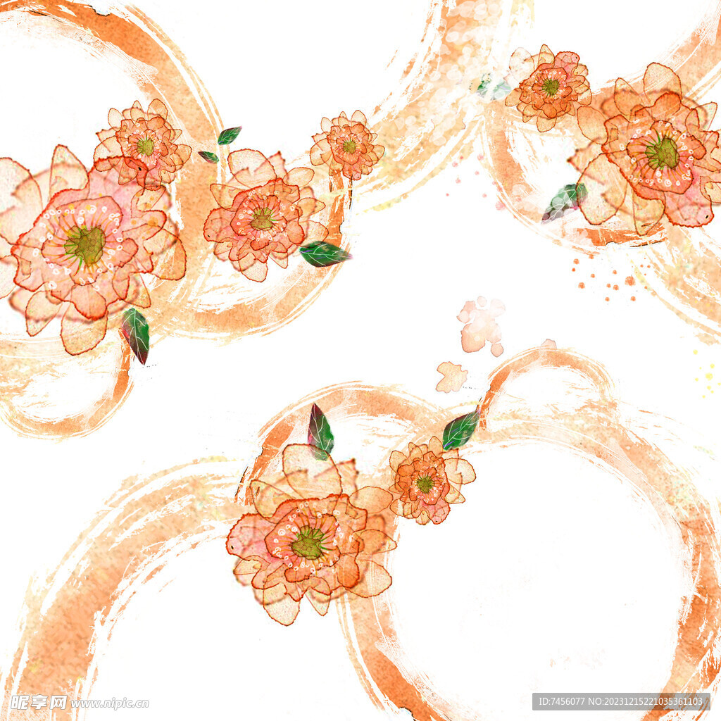 水彩花卉唯美挂画