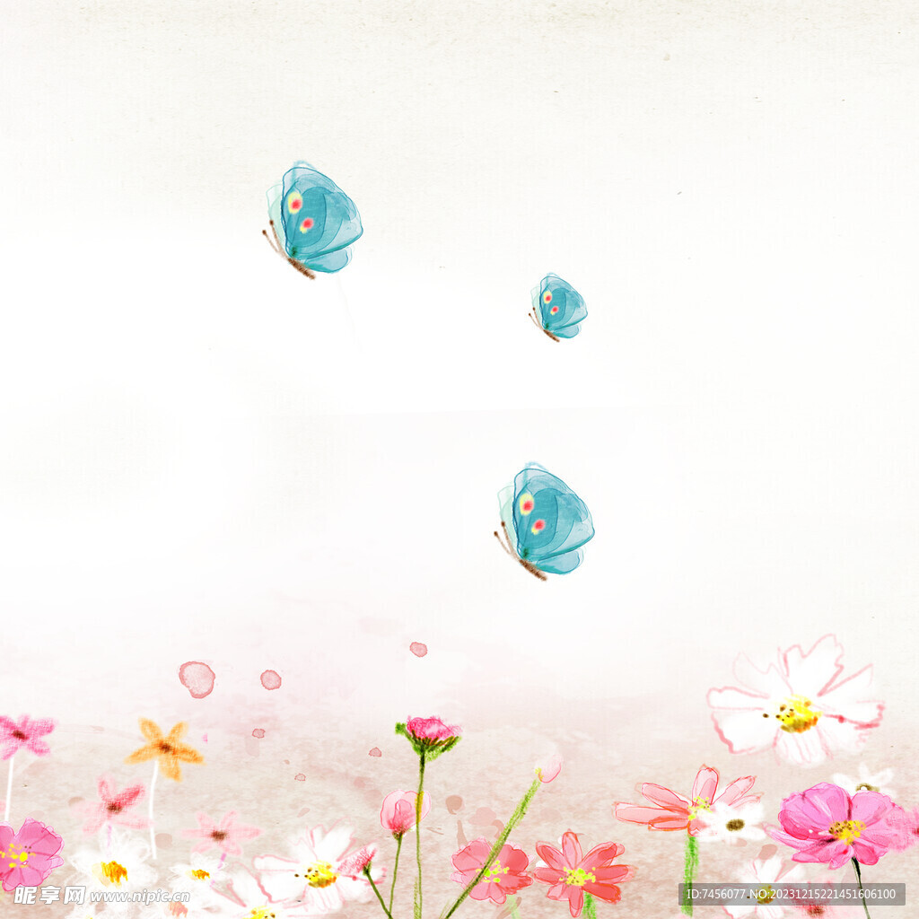 水彩花卉花朵花纹挂画装饰画