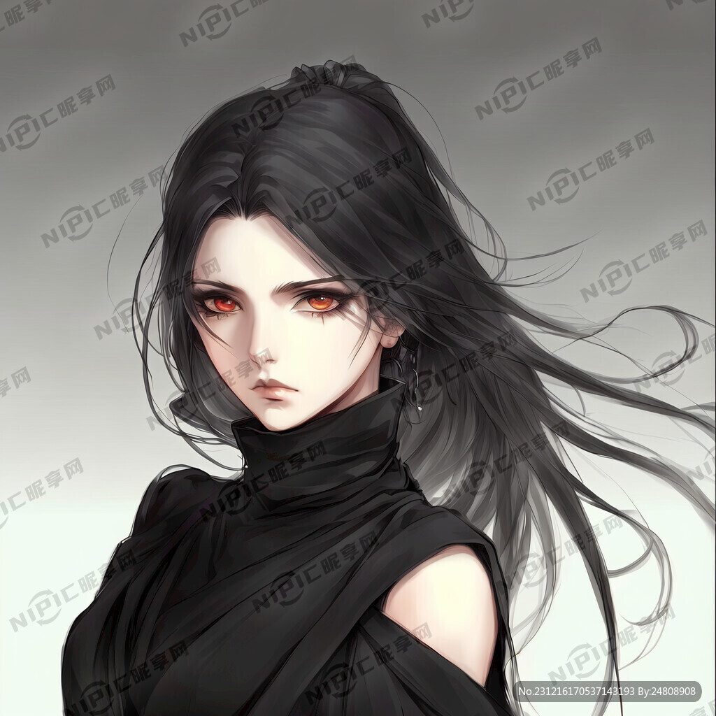 动漫 手绘 半写实 气质美女