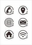 名片电话地址邮箱网址icon图
