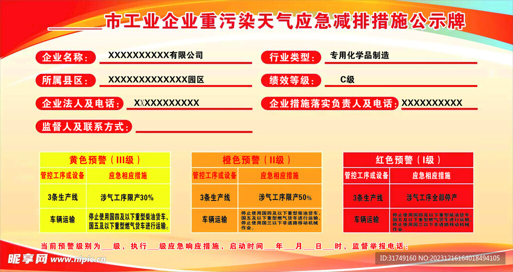 工业企业重污染天气应急减排措施