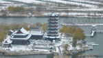 东平湖湿地公园雪景