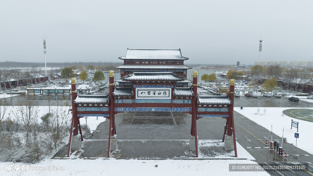 东平湖雪景