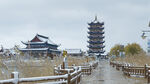 东平湖雪景