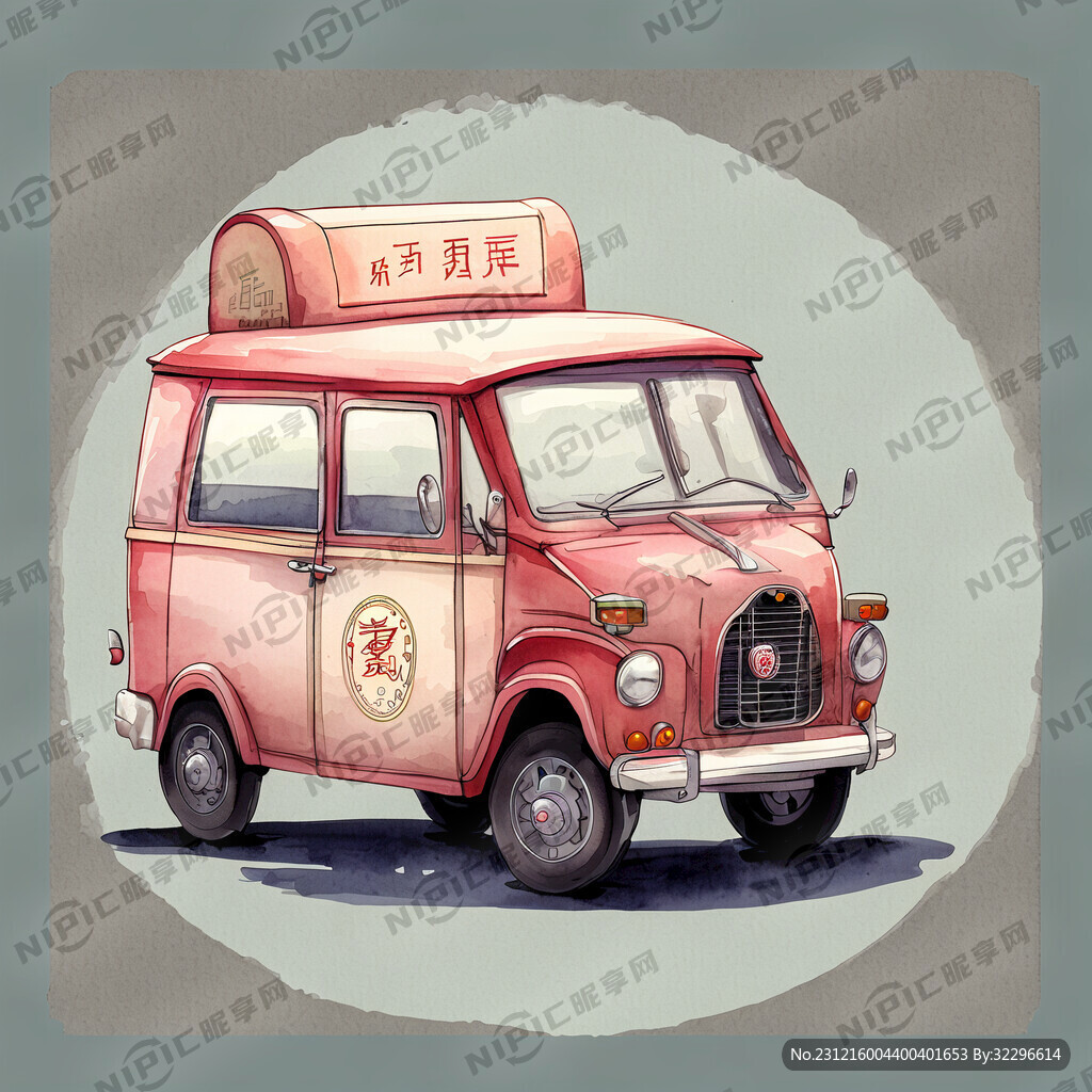 中国邮政 车 卡通