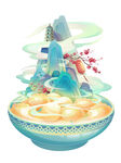 冬季梅花汤圆饺子