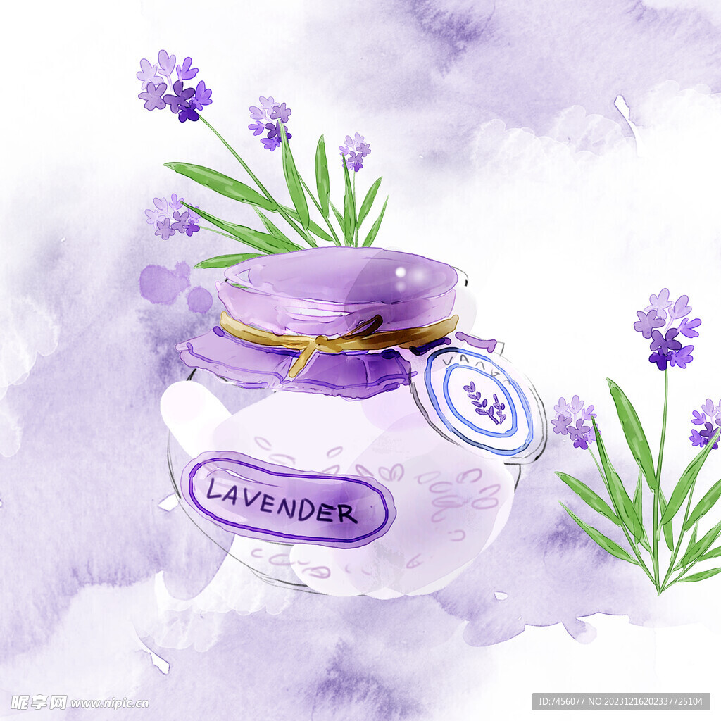 紫色花卉罐子挂画装饰画