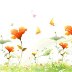 唯美黄色花卉挂画装饰画