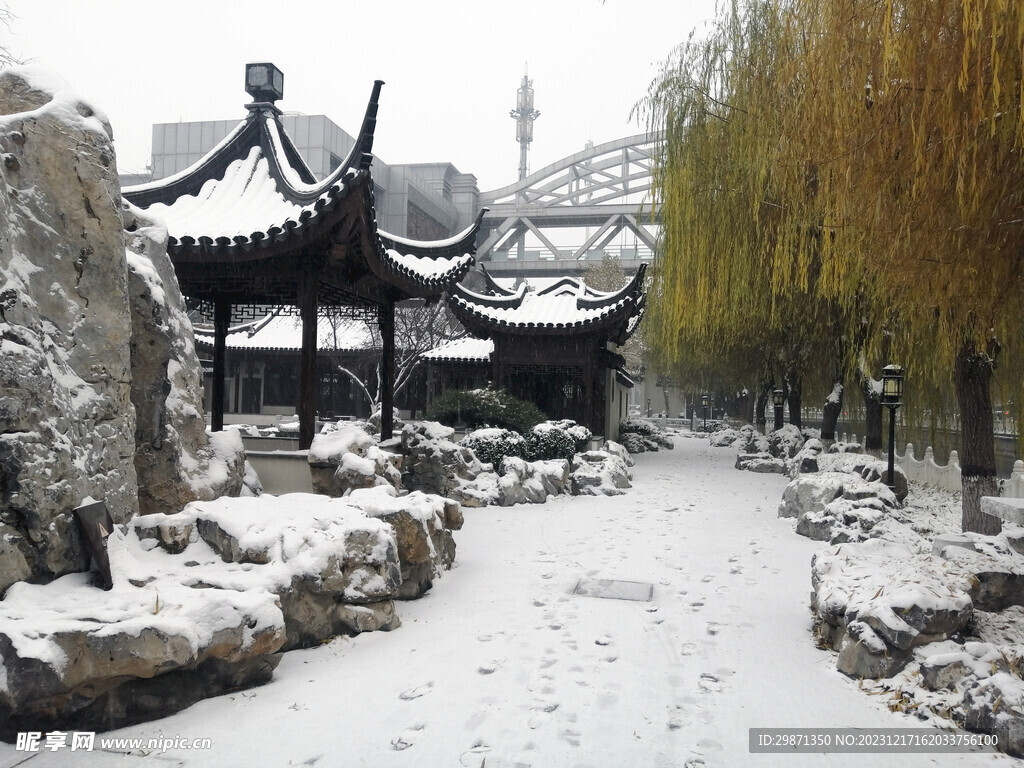 雪景园林