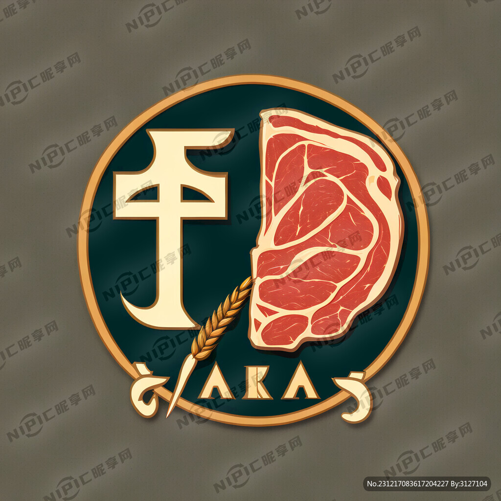 用穗字和设计一个肉类标志。