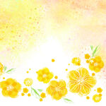 小黄花唯美水彩挂画装饰画