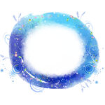 水墨蓝花纹水彩挂画装饰画