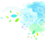 水彩叶子抽象花卉挂画装饰画