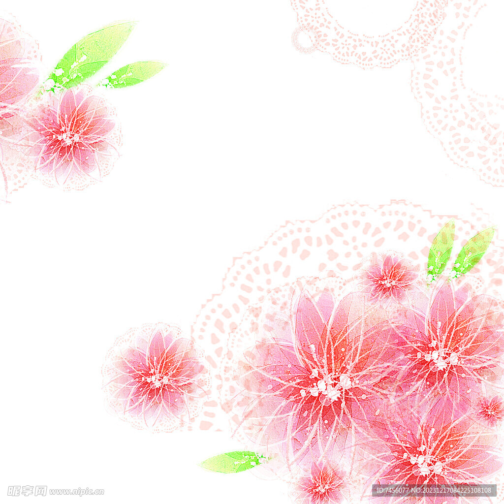唯美粉色花卉挂画装饰画