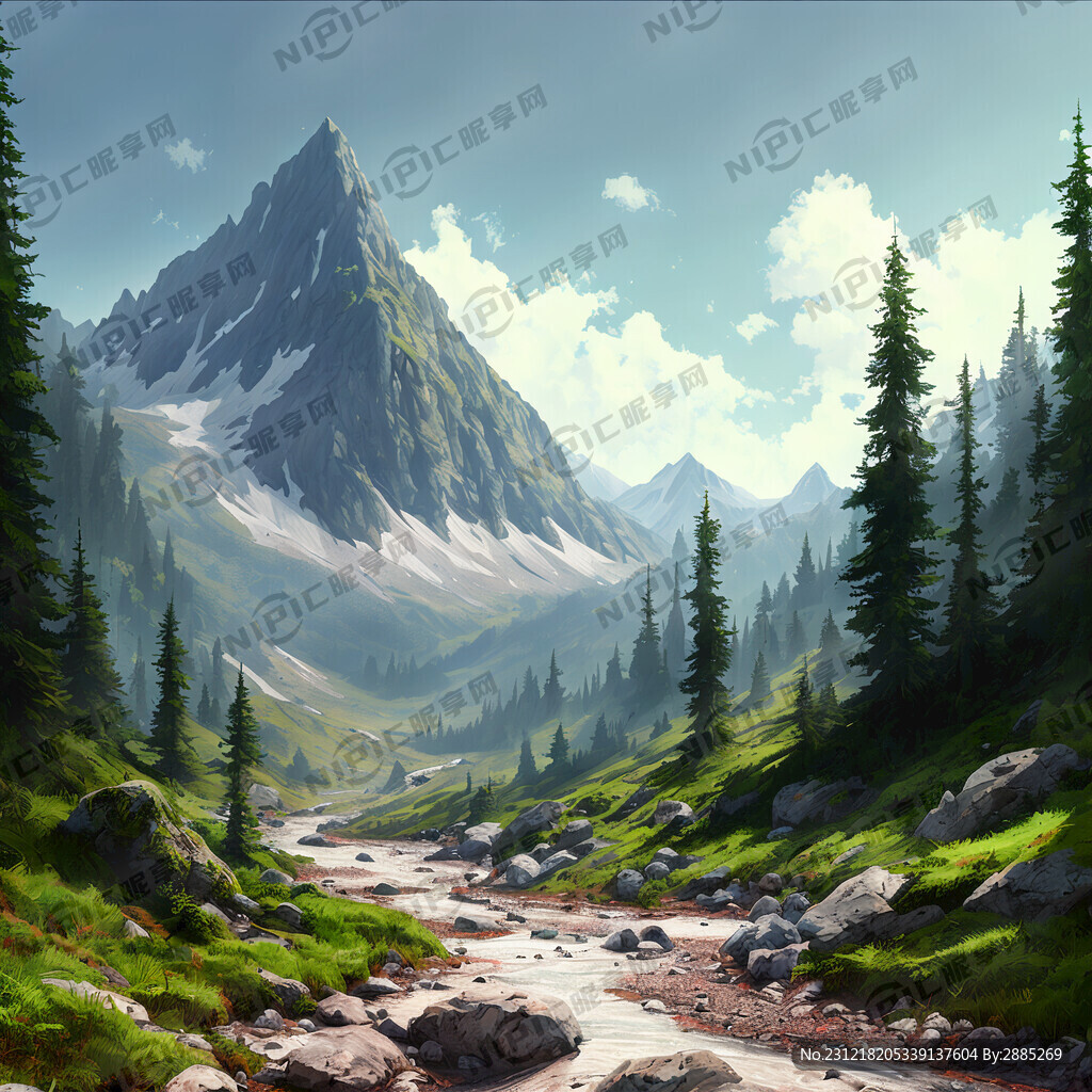 高山森林泥石流