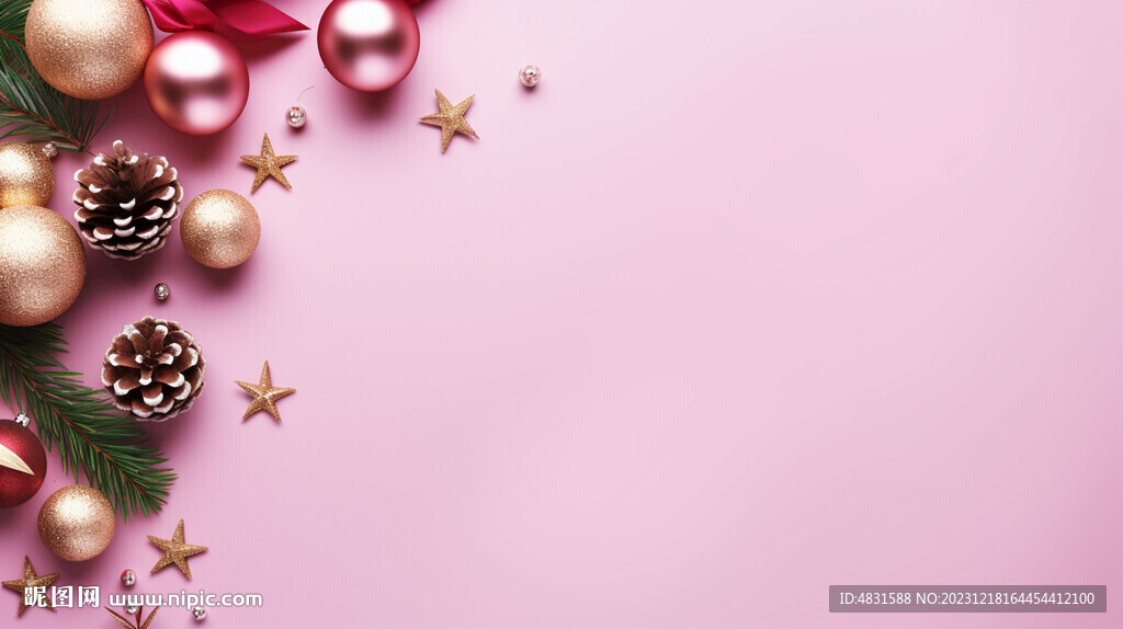 粉色圣诞节背景