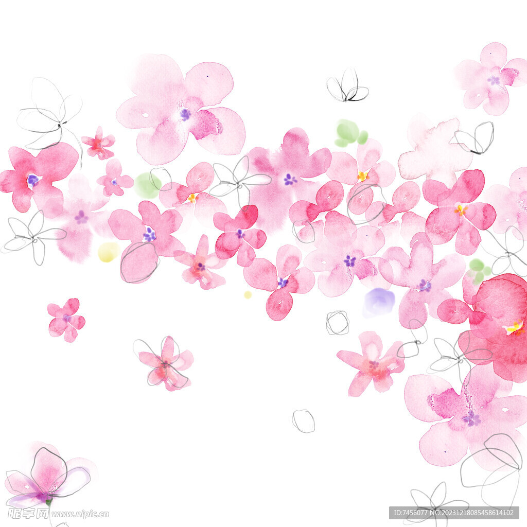 唯美花卉花朵粉色挂画装饰画