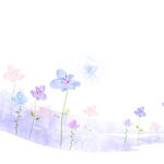 水彩紫色花卉花束挂画装饰画
