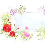 唯美花卉小红花挂画装饰画