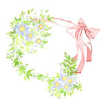唯美花卉绿植蝴蝶结挂画装饰画