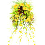 唯美花藤小黄花挂画装饰画