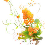 水墨水彩花卉花藤挂画装饰画