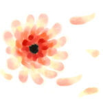 水墨花朵花瓣挂画装饰画