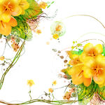 唯美花卉枝藤挂画装饰画