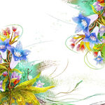 水彩植物花卉花枝挂画装饰画