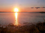 新西兰海滨夕阳风光