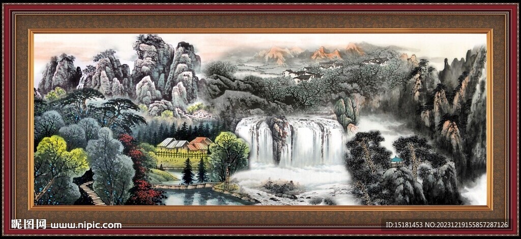 中国画山水 