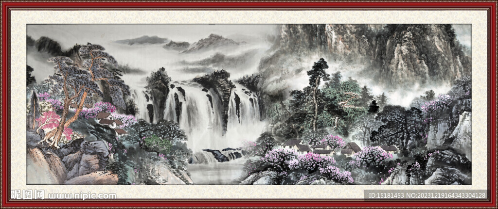 山水中堂画 