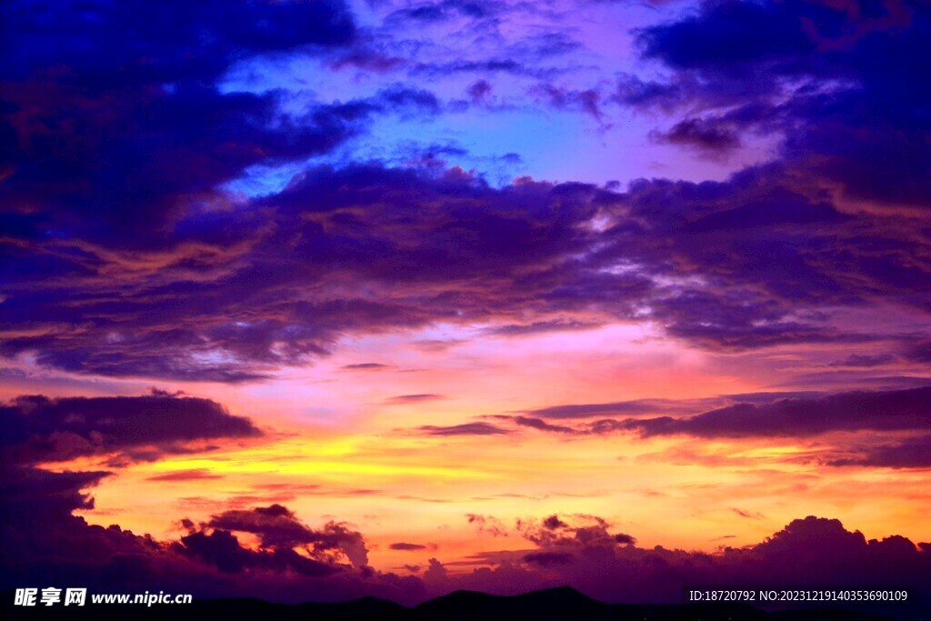 夕阳晚霞图片