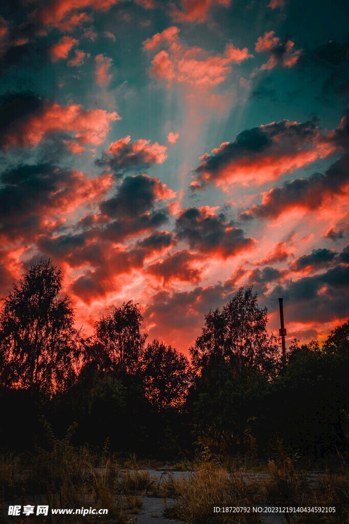 夕阳晚霞图片