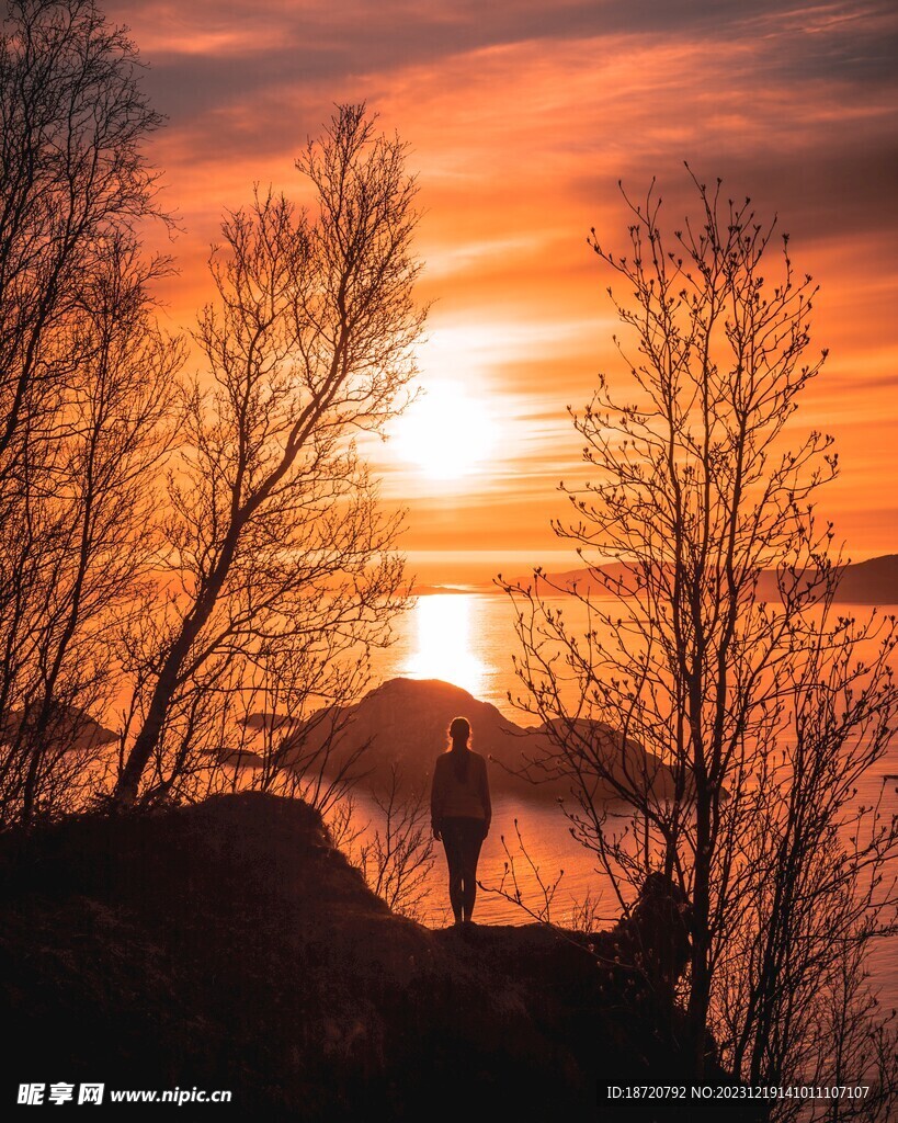 夕阳晚霞图片