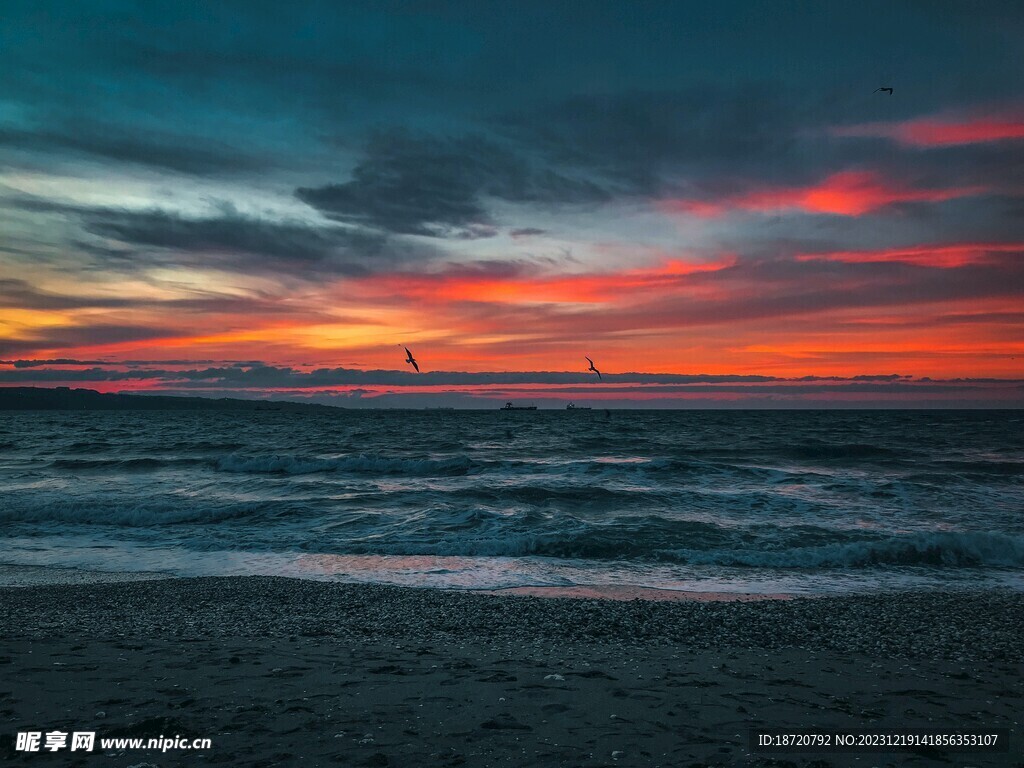 夕阳晚霞图片