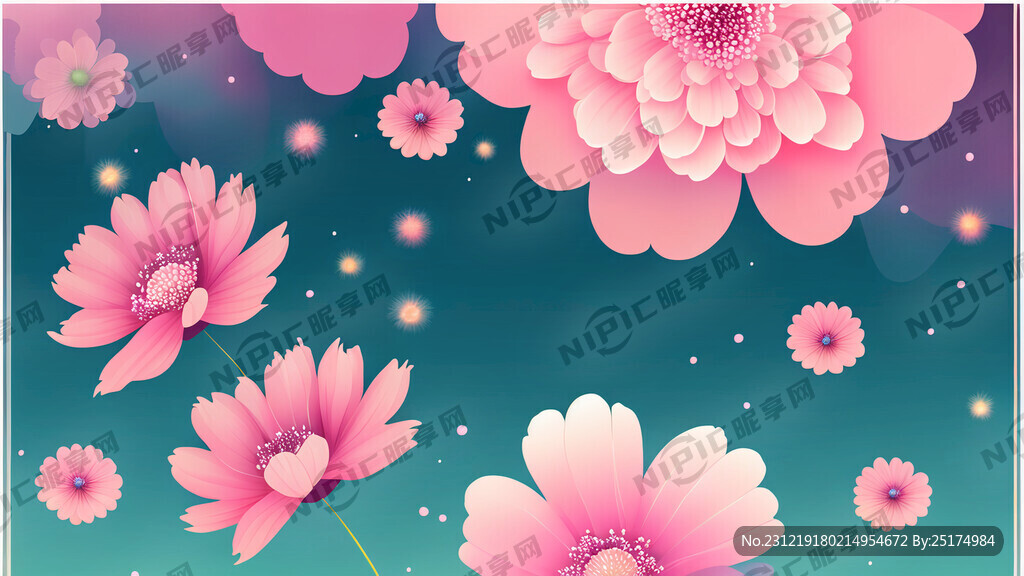 花背景 喜庆 色彩鲜艳
