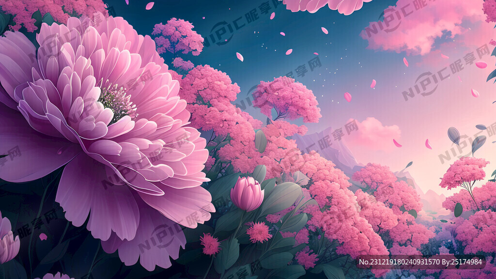 花背景 喜庆 色彩鲜艳