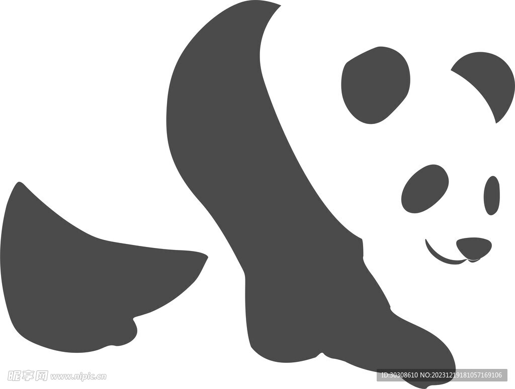 大熊猫剪影