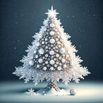 由钻石和雪花组成的圣诞树