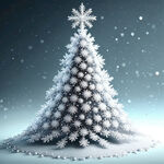 由雪花和钻石组成的圣诞树