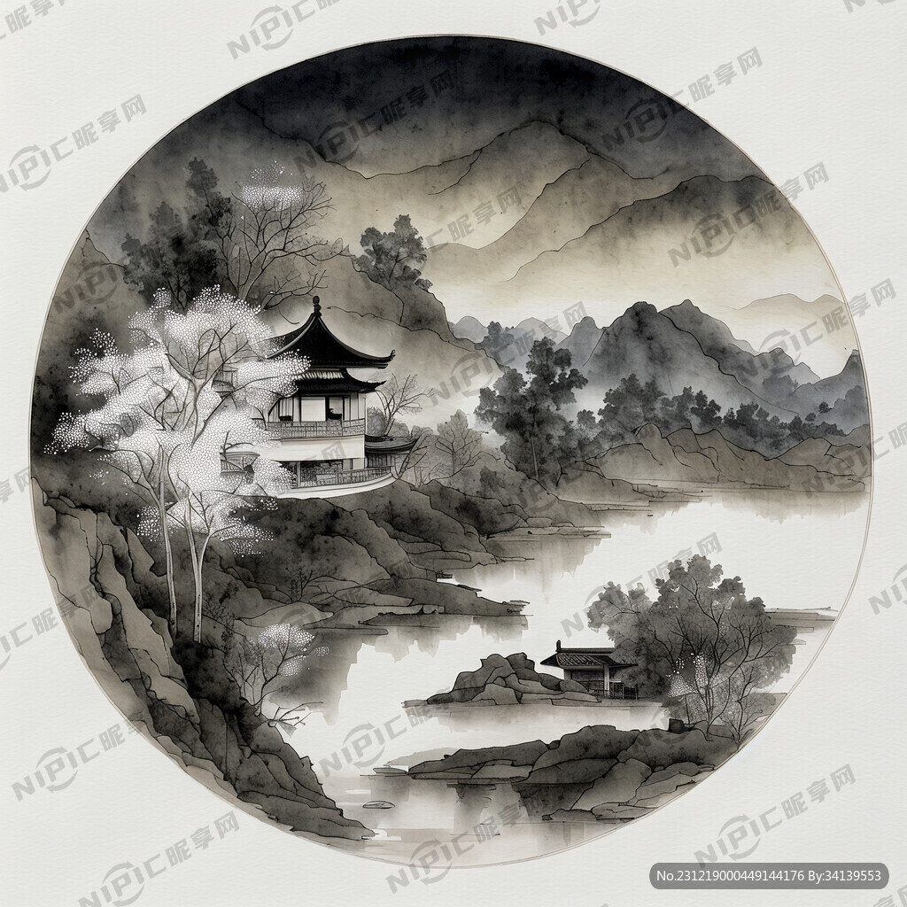 白居易线描