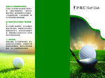 高尔夫球  三折页  绿色传单