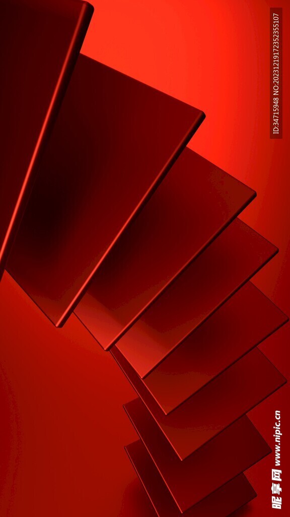 红色抽象立体造型