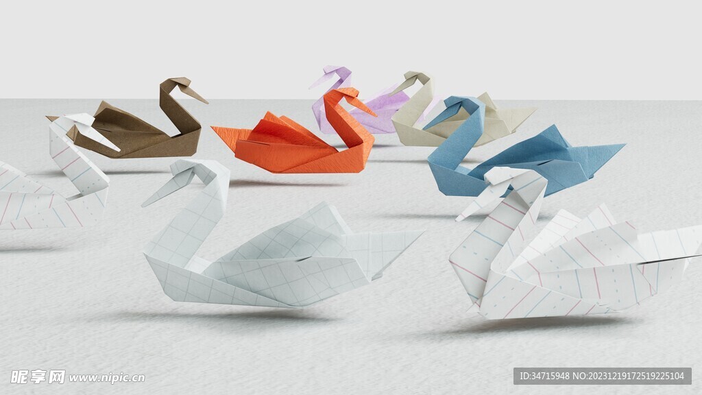 千纸鹤抽象立体造型